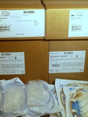 New 3M Acti V.A.C. Wound Care Canister w/Gel 300ml #13 Canisters/10-Dressings+3